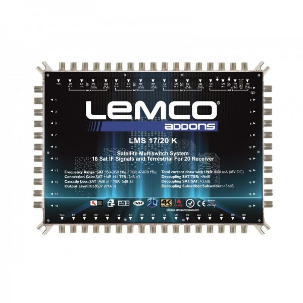 LEMCO LMS 17/20 C - 17 Εισόδων Cascade Multiswitch